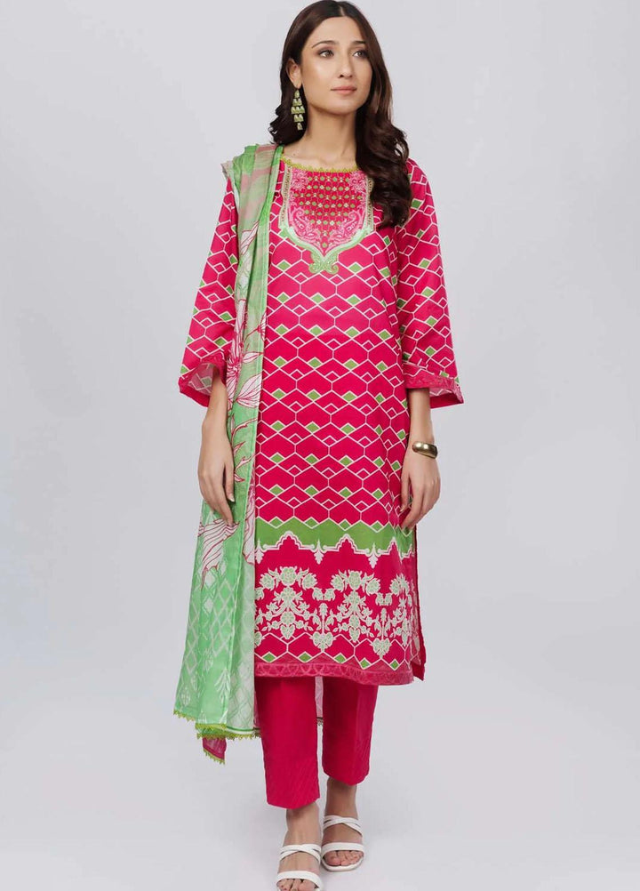 Sahar Printed Lawn Suits Unstitched 3 Piece SHR22NS-2 SUMMER BLOOMS (SL-SS-DP-019-B) - Summer Collection