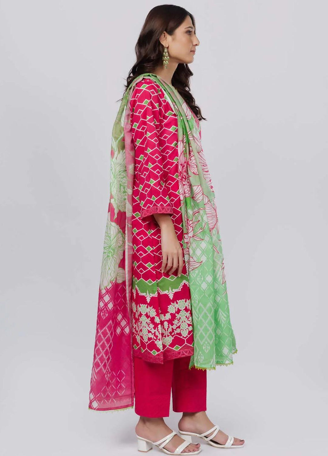 Sahar Printed Lawn Suits Unstitched 3 Piece SHR22NS-2 SUMMER BLOOMS (SL-SS-DP-019-B) - Summer Collection