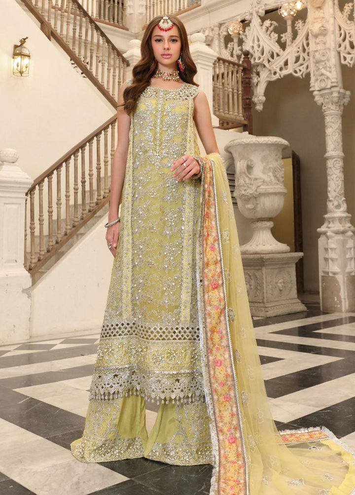 Noor Formals By Saadia Asad Embroidered Chiffon Suits Unstitched 3 Piece NSA23FF D-1 Naznin - Festive Collection