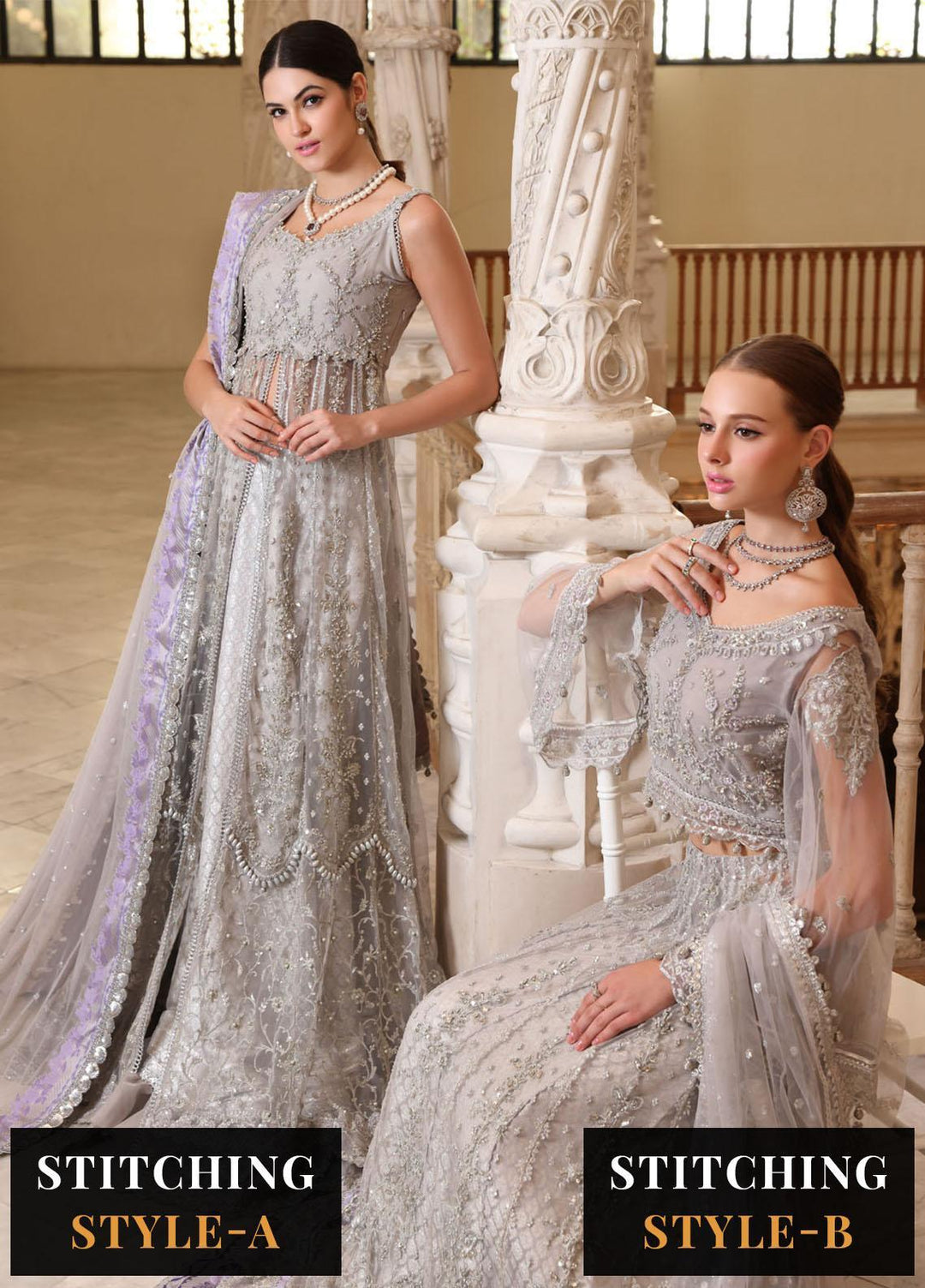 Noor Formals By Saadia Asad Embroidered Net Suits Unstitched 4 Piece NSA23FF D-4 Tara - Festive Collection