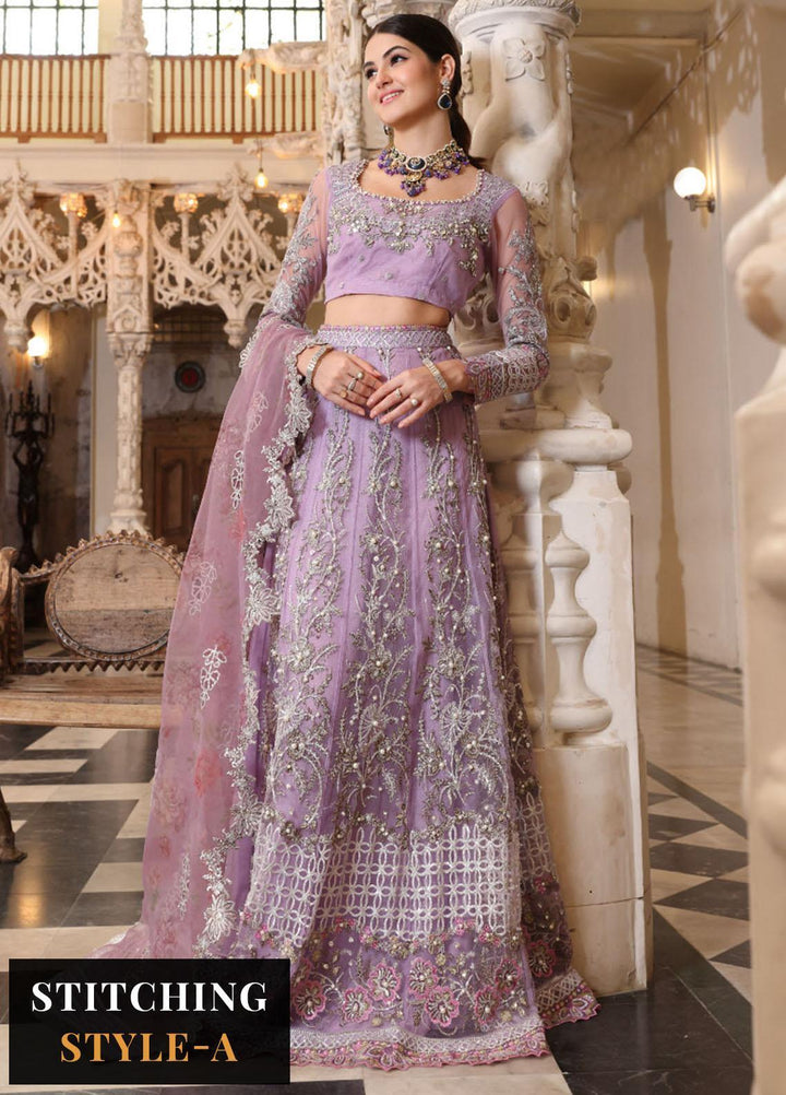 Noor Formals By Saadia Asad Embroidered Net Suits Unstitched 3 Piece NSA23FF D-5 Zarish - Festive Collection