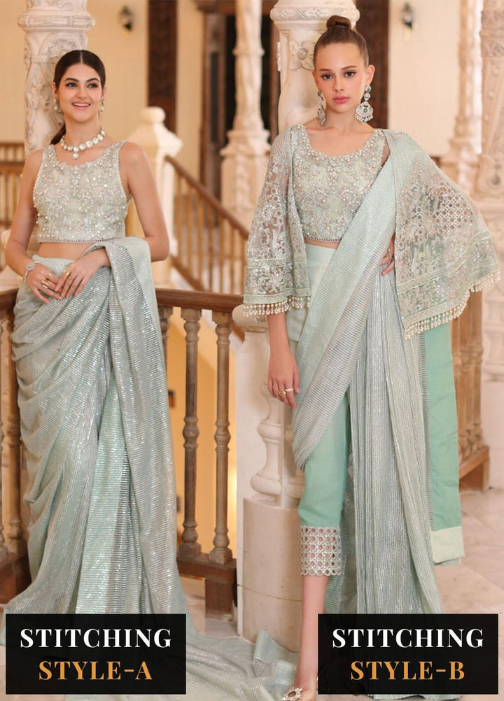 Noor Formals By Saadia Asad Embroidered Net Suits Unstitched 3 Piece NSA23FF D-6 Luna - Festive Collection