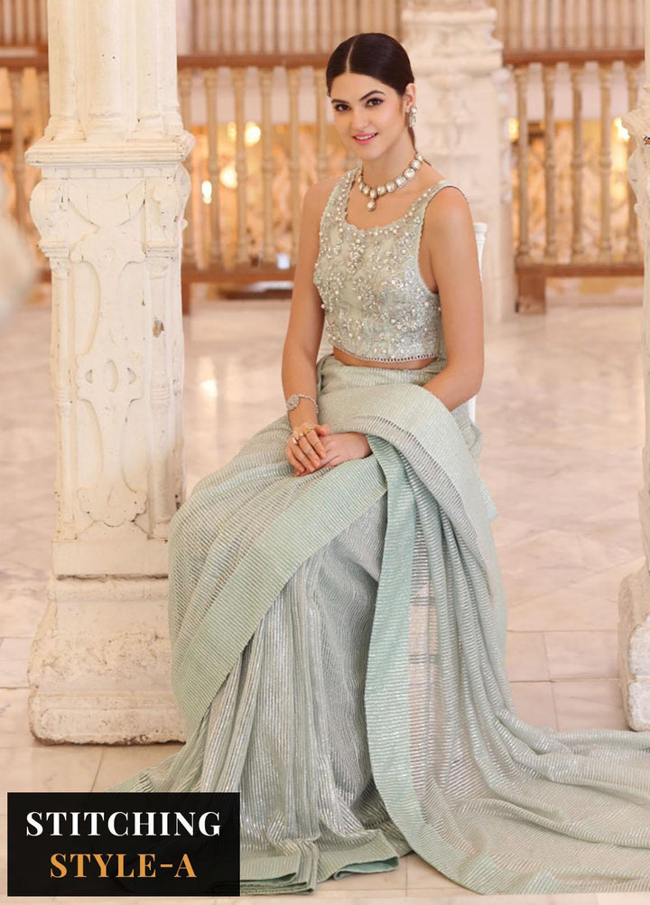 Noor Formals By Saadia Asad Embroidered Net Suits Unstitched 3 Piece NSA23FF D-6 Luna - Festive Collection