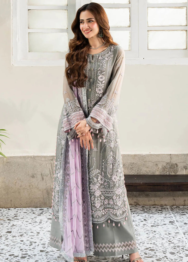 Noor Jahan By Imrozia Embroidered Chiffon Suit Unstitched 3 Piece IMP24NJ I-200 Noor - Luxury Collection