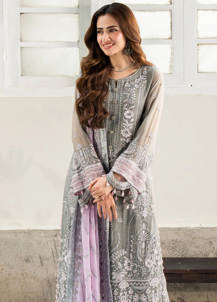 Noor Jahan By Imrozia Embroidered Chiffon Suit Unstitched 3 Piece IMP24NJ I-200 Noor - Luxury Collection