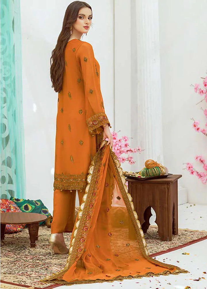 Noor Jahan by Noorma Kaamal Embroidered Chiffon Unstitched Suit 3 Piece NK22NJ NK-C03 - Luxury Collection