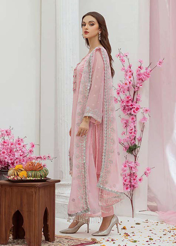 Noor Jahan by Noorma Kaamal Embroidered Chiffon Suits Unstitched 3 Piece NK22NJ NK-C02 - Luxury Collection