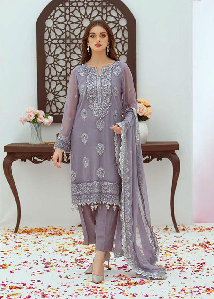 Noor Jahan by Noorma Kaamal Embroidered Chiffon Suits Unstitched 3 Piece NK22NJ NK-C04 - Luxury Collection