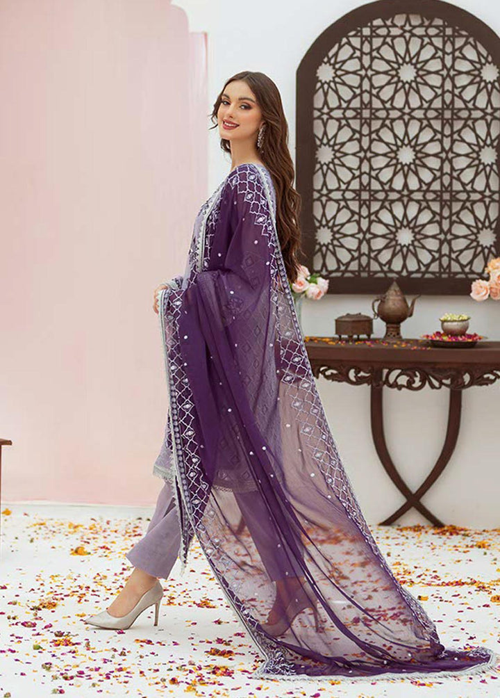 Noor Jahan by Noorma Kaamal Embroidered Chiffon Suits Unstitched 3 Piece NK22NJ NK-C08 - Luxury Collection