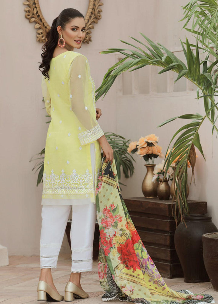 Tehwaar by Noorma Kaamal Embroidered Organza Suits Unstitched 3 Piece NK22T NK-O-T-04 - Luxury Collection