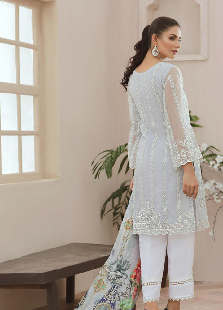 Tehwaar by Noorma Kaamal Embroidered Organza Suits Unstitched 3 Piece NK22T NK-O-T-05 - Luxury Collection