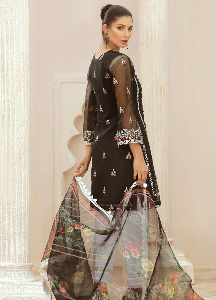 Tehwaar by Noorma Kaamal Embroidered Organza Suits Unstitched 3 Piece NK22T NK-O-T-10 - Luxury Collection