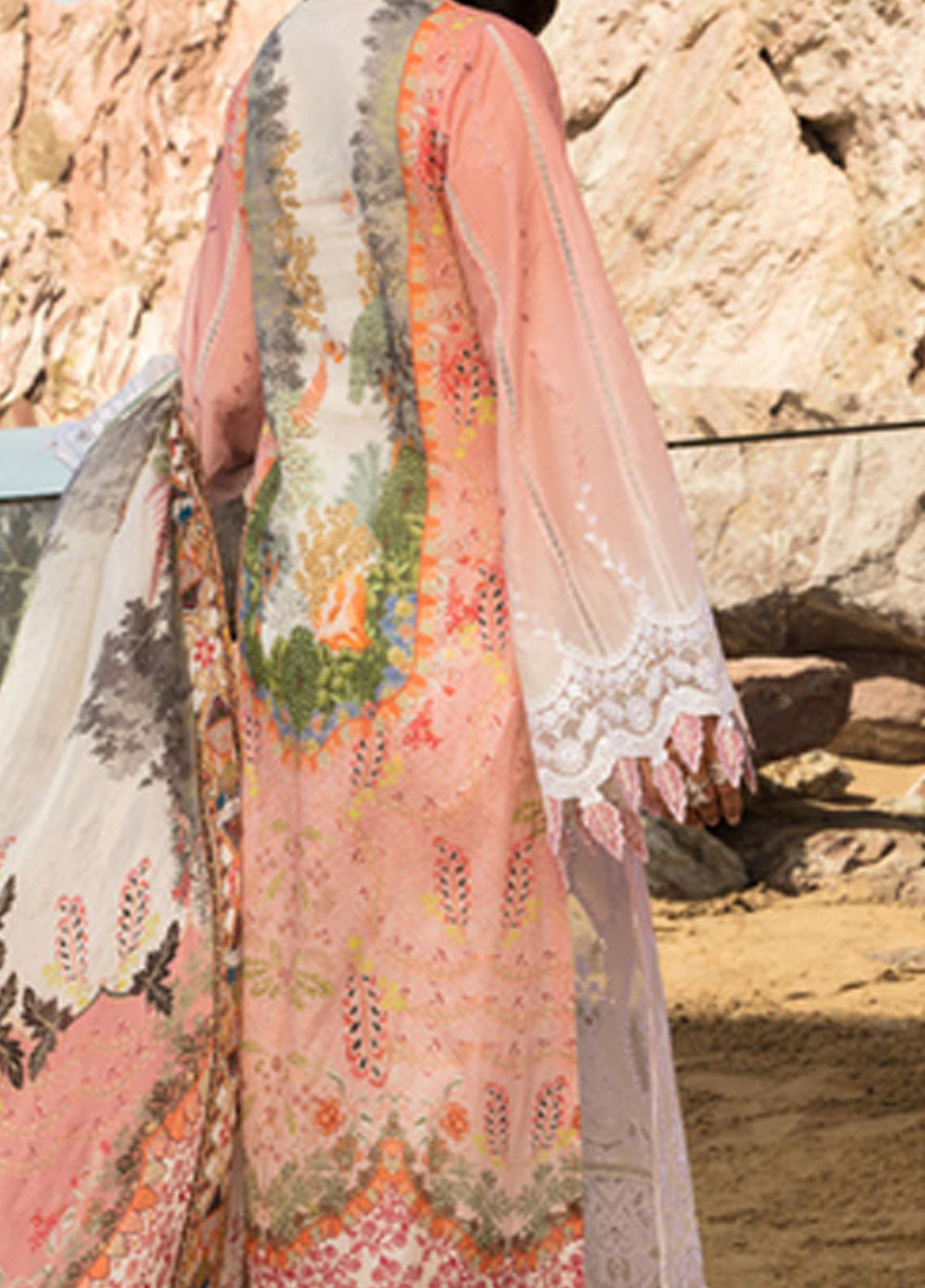 Noor by Saadia Asad Embroidered Lawn Suits Unstitched 3 Piece SA21NL 6B - Luxury Collection