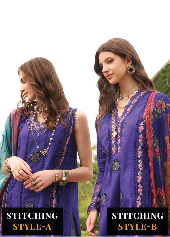 Noor by Saadia Asad Embroidered Lawn Suits Unstitched 3 Piece NSA23EP D8 Alysia - Eid Collection