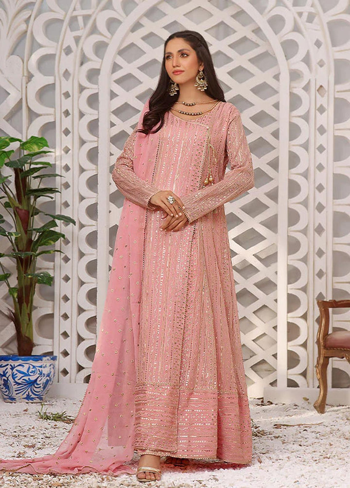 Al Harir Apparel Pret Embroidered Chiffon 3 Piece Suit Ghazal Baby Pink