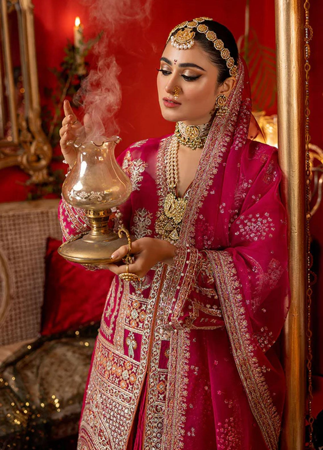 Nooraniyat By Bin Ilyas Embroidered Organza Suits Unstitched 3 Piece BI23N D-6021 - Luxury Collection