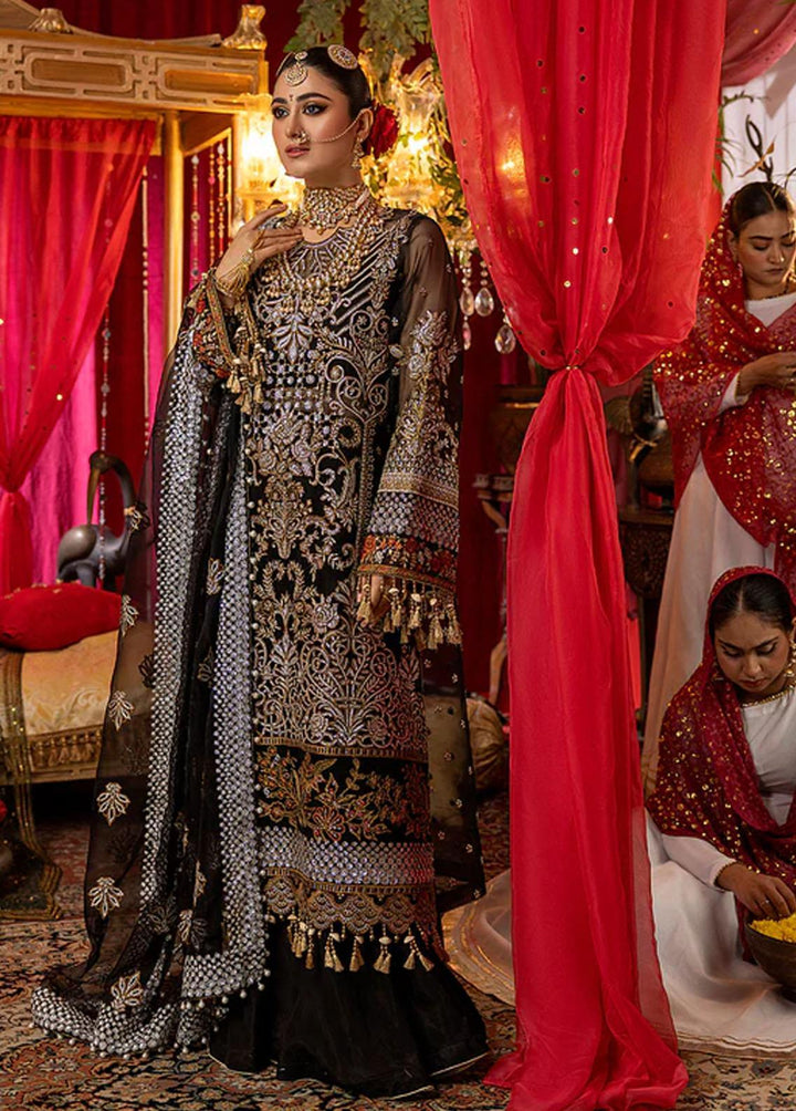 Nooraniyat By Bin Ilyas Embroidered Organza Suits Unstitched 3 Piece BI23N D-6022 - Luxury Collection