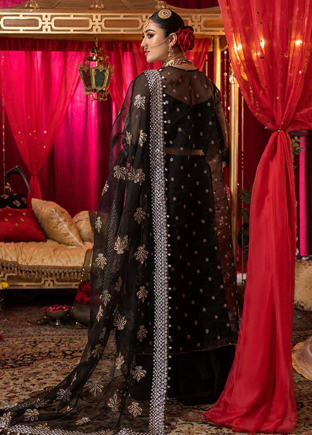 Nooraniyat By Bin Ilyas Embroidered Organza Suits Unstitched 3 Piece BI23N D-6022 - Luxury Collection