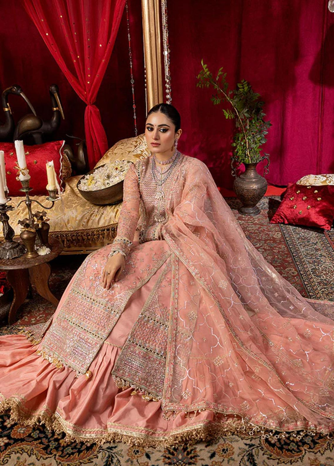 Nooraniyat By Bin Ilyas Embroidered Organza Suits Unstitched 3 Piece BI23N D-6023 - Luxury Collection