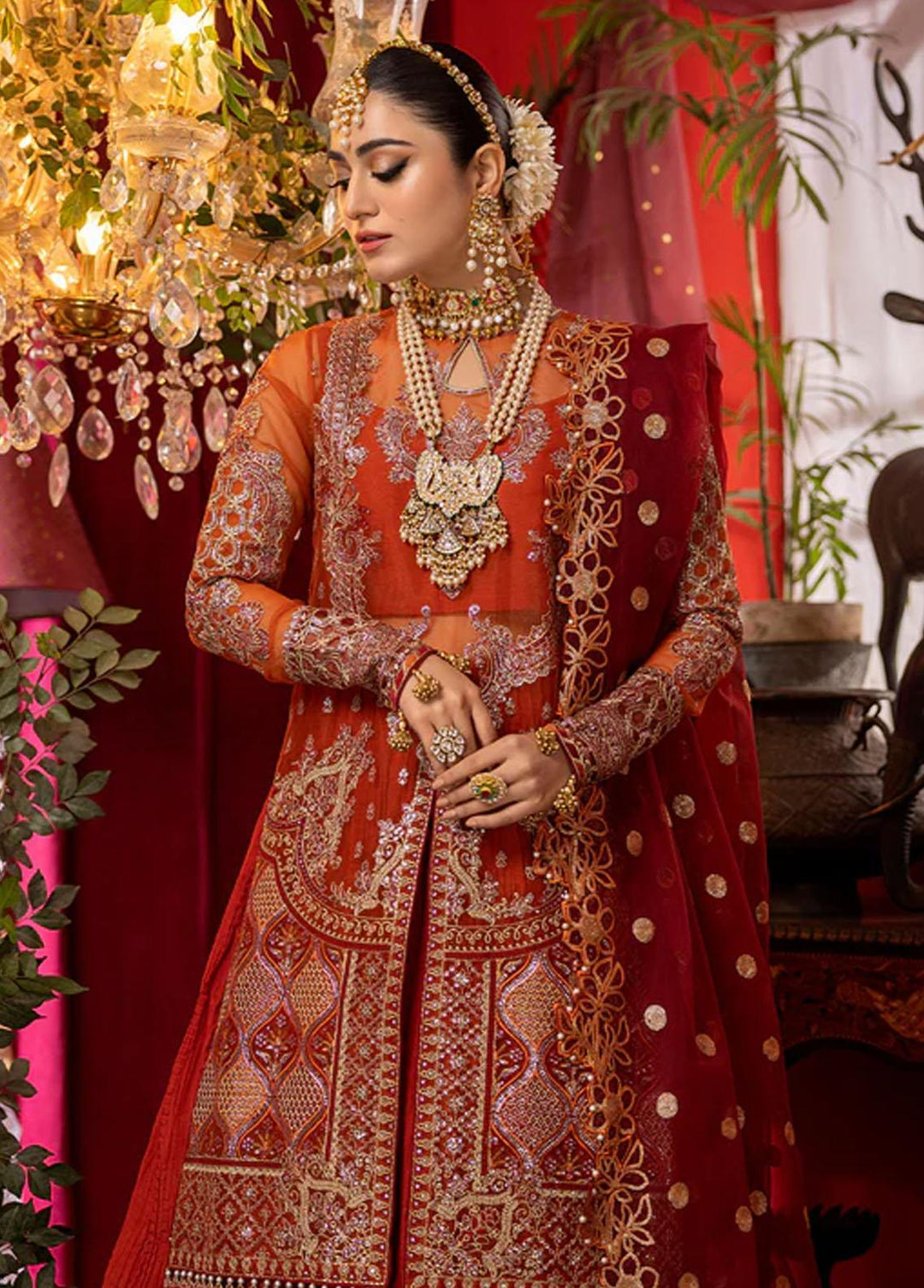 Nooraniyat By Bin Ilyas Embroidered Organza Suits Unstitched 3 Piece BI23N D-6024 - Luxury Collection