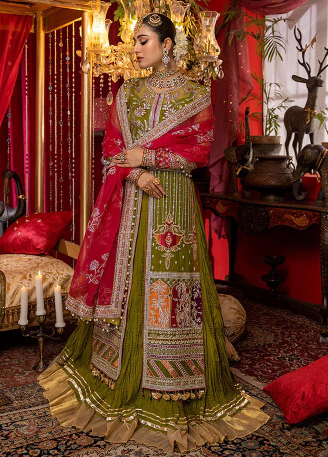 Nooraniyat By Bin Ilyas Embroidered Organza Suits Unstitched 3 Piece BI23N D-6025 - Luxury Collection