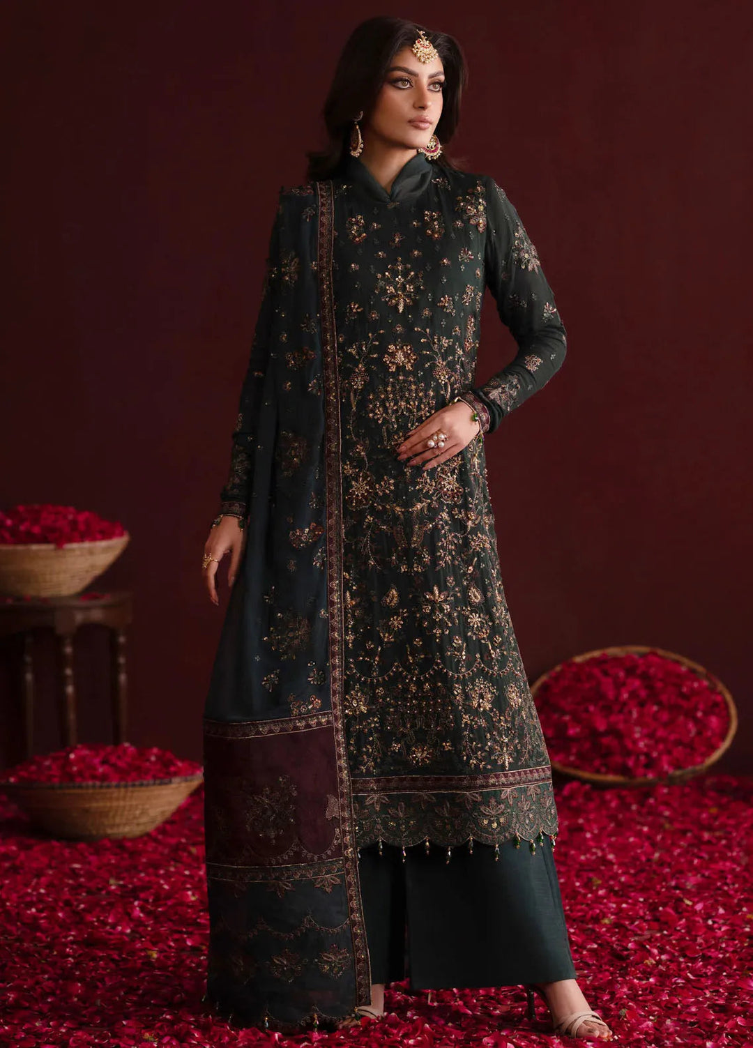 Nooresha by Emaan Adeel Embroidered Chiffon Suit Unstitched 3 Piece EA25NF Kavya - Formals Collection