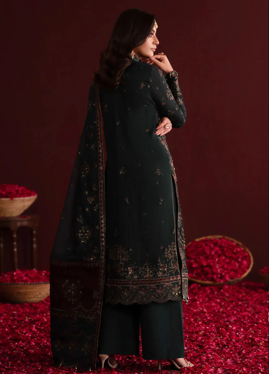 Nooresha by Emaan Adeel Embroidered Chiffon Suit Unstitched 3 Piece EA25NF Kavya - Formals Collection