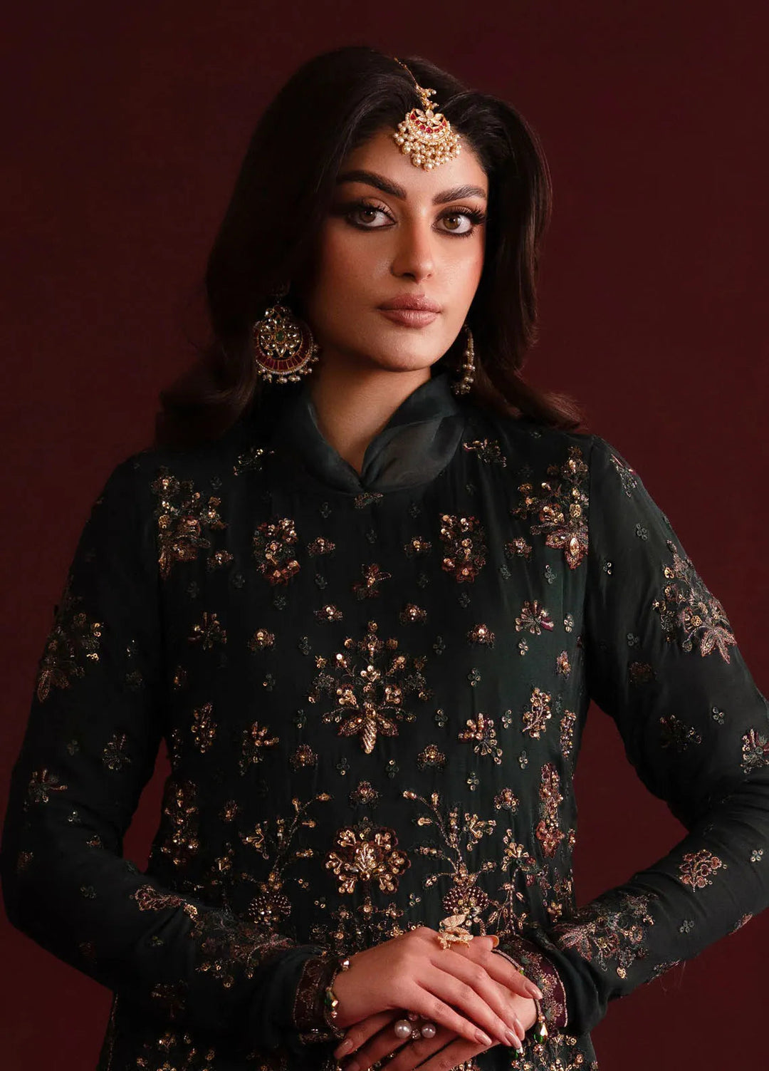 Nooresha by Emaan Adeel Embroidered Chiffon Suit Unstitched 3 Piece EA25NF Kavya - Formals Collection