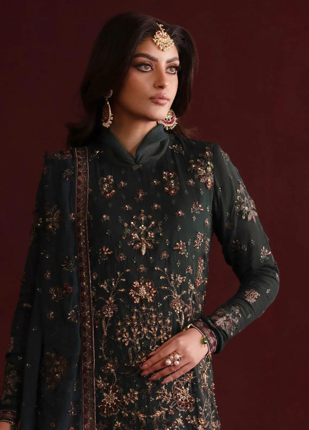 Nooresha by Emaan Adeel Embroidered Chiffon Suit Unstitched 3 Piece EA25NF Kavya - Formals Collection