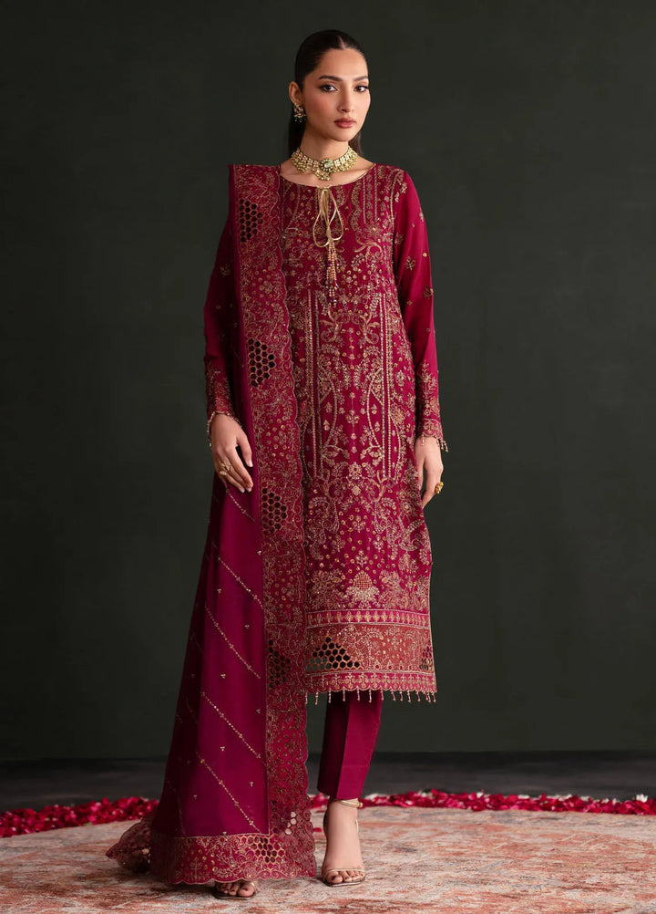 Nooresha by Emaan Adeel Embroidered Chiffon Suit Unstitched 3 Piece EA25NF Nishta - Formals Collection