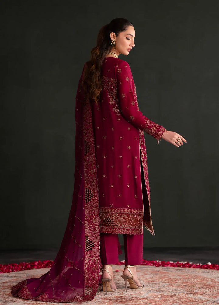 Nooresha by Emaan Adeel Embroidered Chiffon Suit Unstitched 3 Piece EA25NF Nishta - Formals Collection