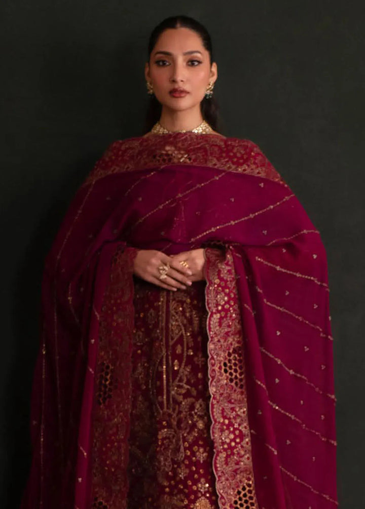 Nooresha by Emaan Adeel Embroidered Chiffon Suit Unstitched 3 Piece EA25NF Nishta - Formals Collection