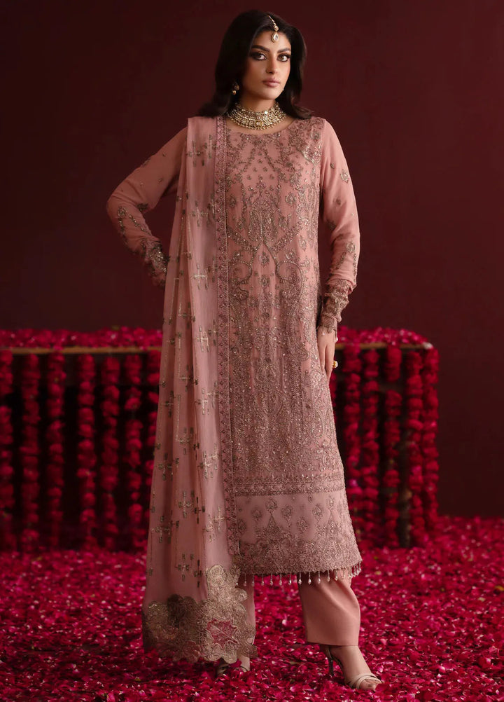 Nooresha by Emaan Adeel Embroidered Chiffon Suit Unstitched 3 Piece EA25NF Shaheena - Formals Collection