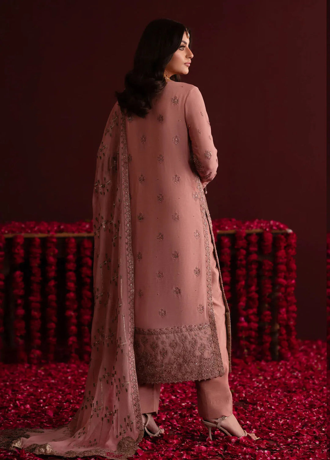 Nooresha by Emaan Adeel Embroidered Chiffon Suit Unstitched 3 Piece EA25NF Shaheena - Formals Collection