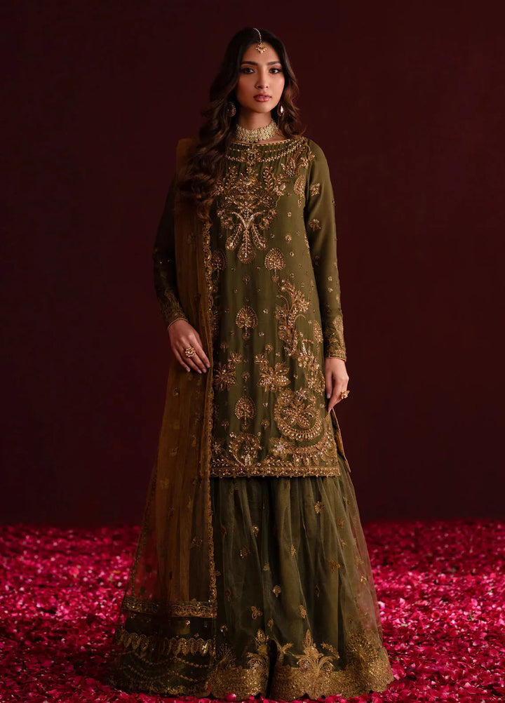 Nooresha by Emaan Adeel Embroidered Chiffon Suit Unstitched 3 Piece EA25NF Sunoora - Formals Collection