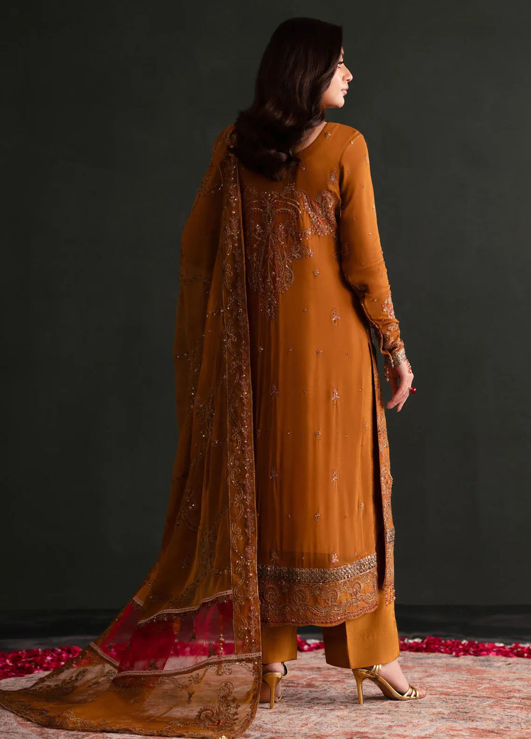 Nooresha by Emaan Adeel Embroidered Chiffon Suit Unstitched 3 Piece EA25NF Zarang - Formals Collection