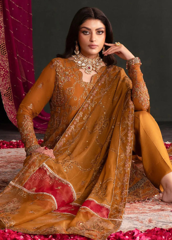 Nooresha by Emaan Adeel Embroidered Chiffon Suit Unstitched 3 Piece EA25NF Zarang - Formals Collection