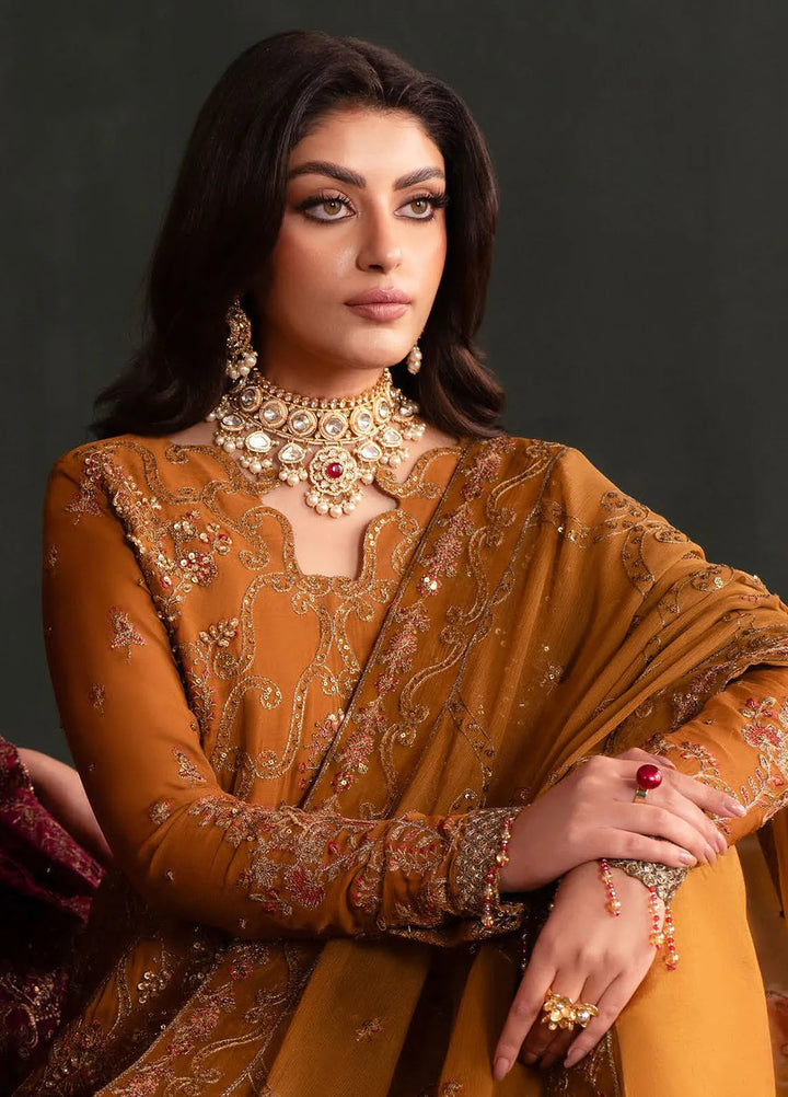 Nooresha by Emaan Adeel Embroidered Chiffon Suit Unstitched 3 Piece EA25NF Zarang - Formals Collection