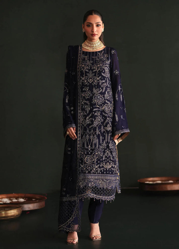 Nooresha by Emaan Adeel Embroidered Chiffon Suit Unstitched 3 Piece EA25NF Zarifa - Formals Collection