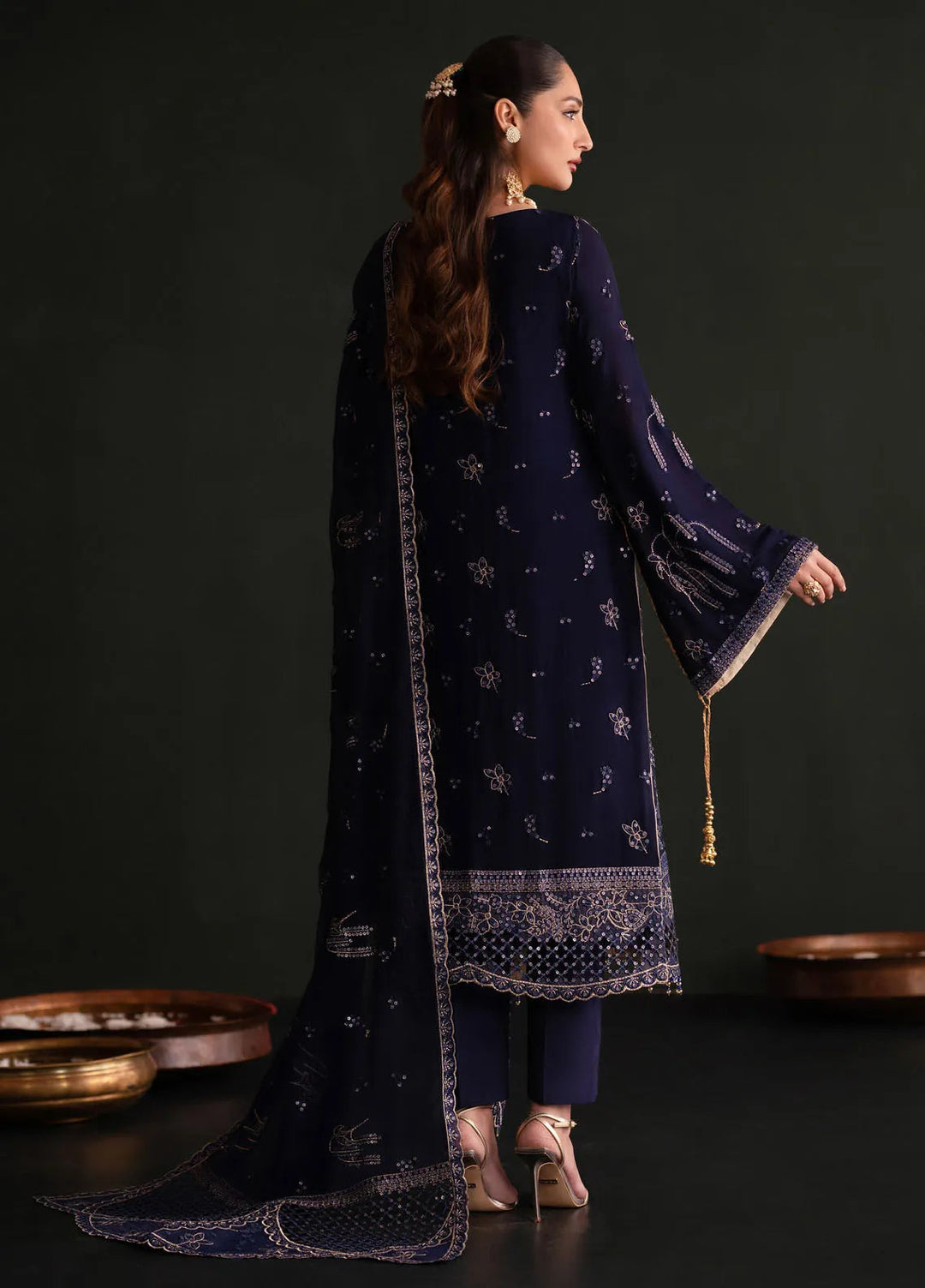 Nooresha by Emaan Adeel Embroidered Chiffon Suit Unstitched 3 Piece EA25NF Zarifa - Formals Collection