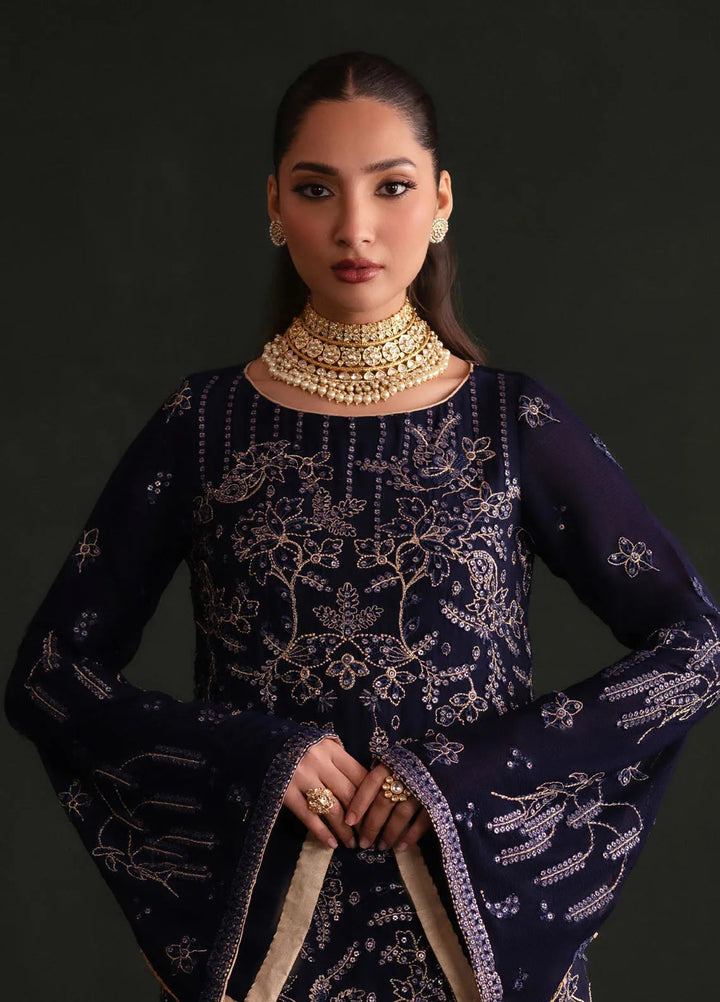 Nooresha by Emaan Adeel Embroidered Chiffon Suit Unstitched 3 Piece EA25NF Zarifa - Formals Collection
