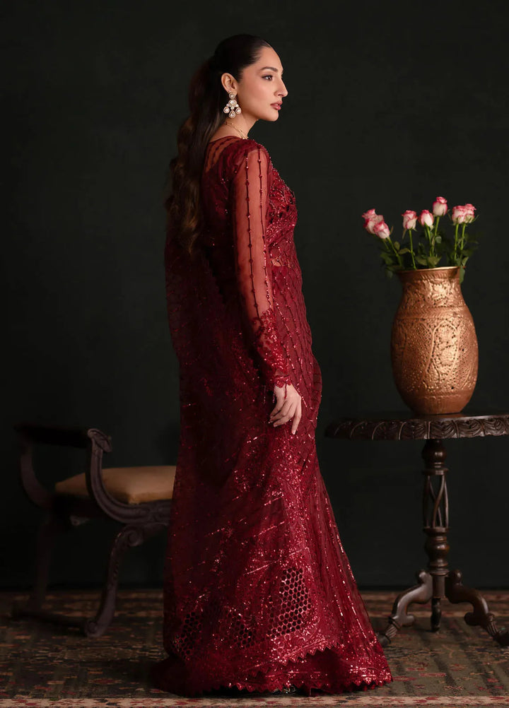 Nooresha by Emaan Adeel Embroidered Net Saree Unstitched 3 Piece EA25NF Lalish - Formals Collection