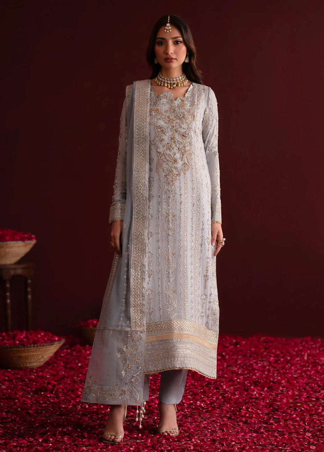 Nooresha by Emaan Adeel Embroidered Organza Suit Unstitched 3 Piece EA25NF Sahira - Formals Collection