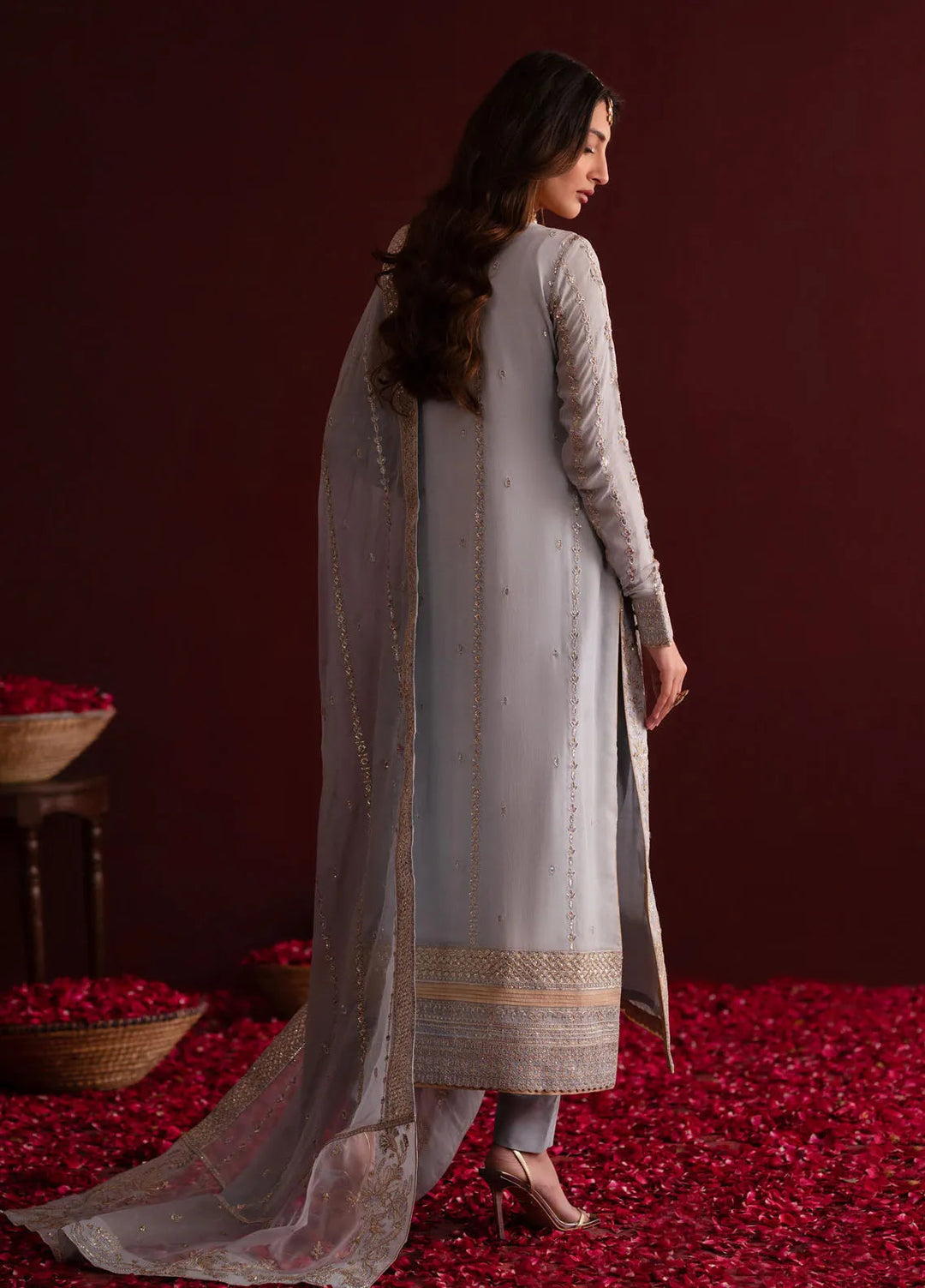 Nooresha by Emaan Adeel Embroidered Organza Suit Unstitched 3 Piece EA25NF Sahira - Formals Collection