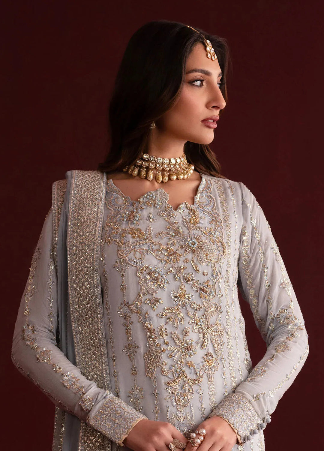 Nooresha by Emaan Adeel Embroidered Organza Suit Unstitched 3 Piece EA25NF Sahira - Formals Collection