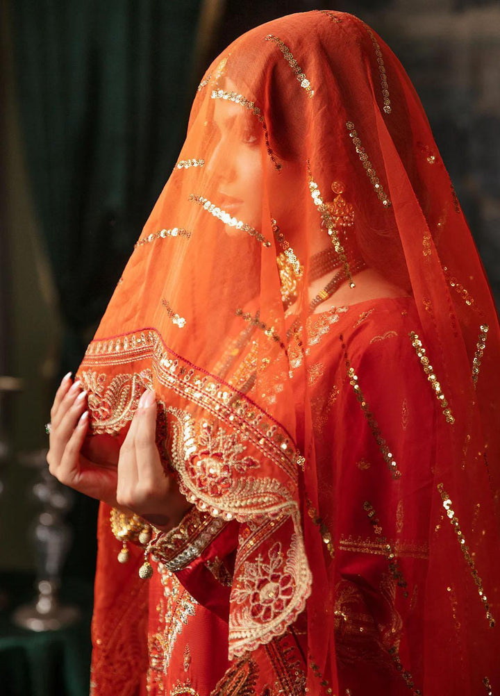 Noori By Emaan Adeel Embroidered Silk Suits Unstitched 3 Piece EA23N NR 04 Mahjabeen - Festive Collection