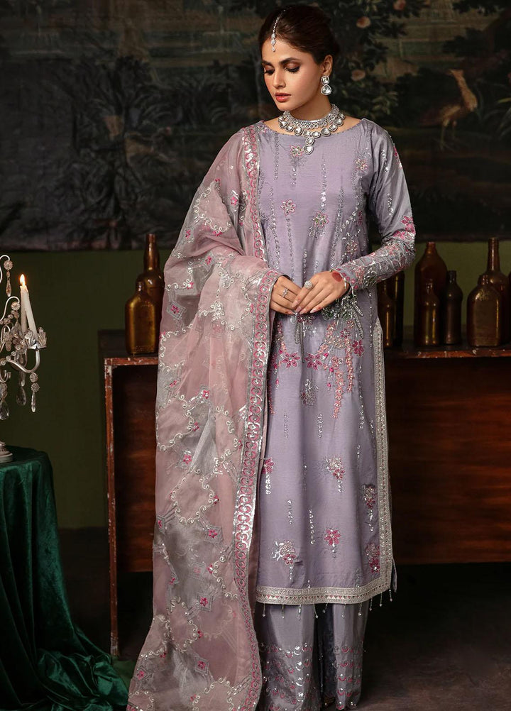 Noori By Emaan Adeel Embroidered Silk Suits Unstitched 3 Piece EA23N NR 06 Bano - Festive Collection