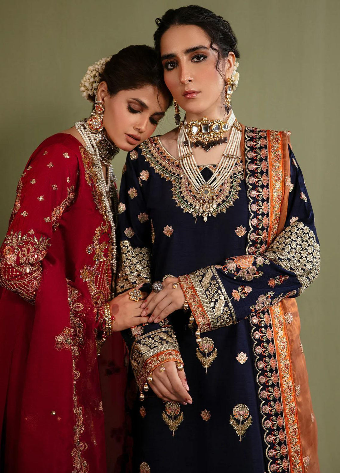 Noori By Emaan Adeel Embroidered Silk Suits Unstitched 3 Piece EA23N NR 07 Divani - Festive Collection