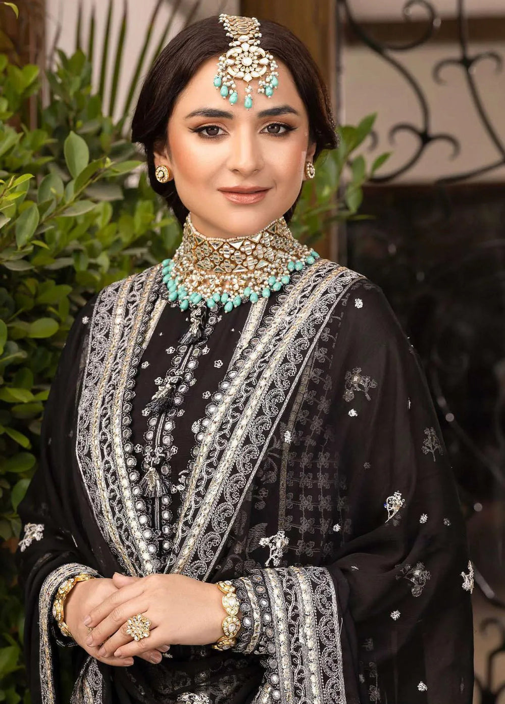 Noorie x Maahru x Meerab By Asim Jofa Embroidered Unstitched Suit 3 Piece AJ23NMM AJSM-34 - Festive Collection