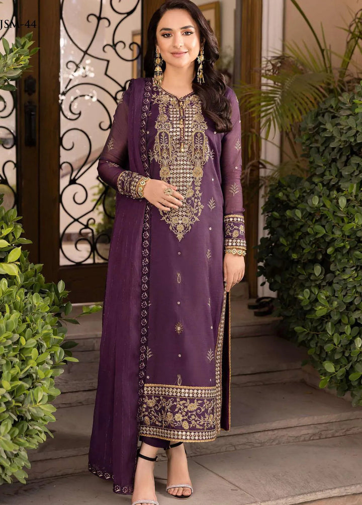 Noorie x Maahru x Meerab By Asim Jofa Embroidered Unstitched Suit 3 Piece AJ23NMM AJSM-44 - Festive Collection